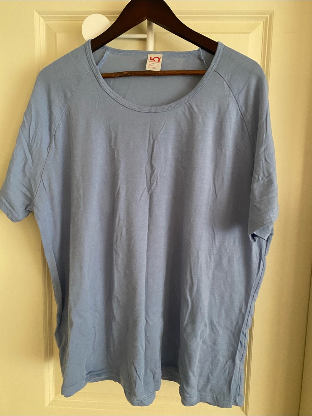 Kari Traa Light Blue Wool Blend Short Sleeve Tee